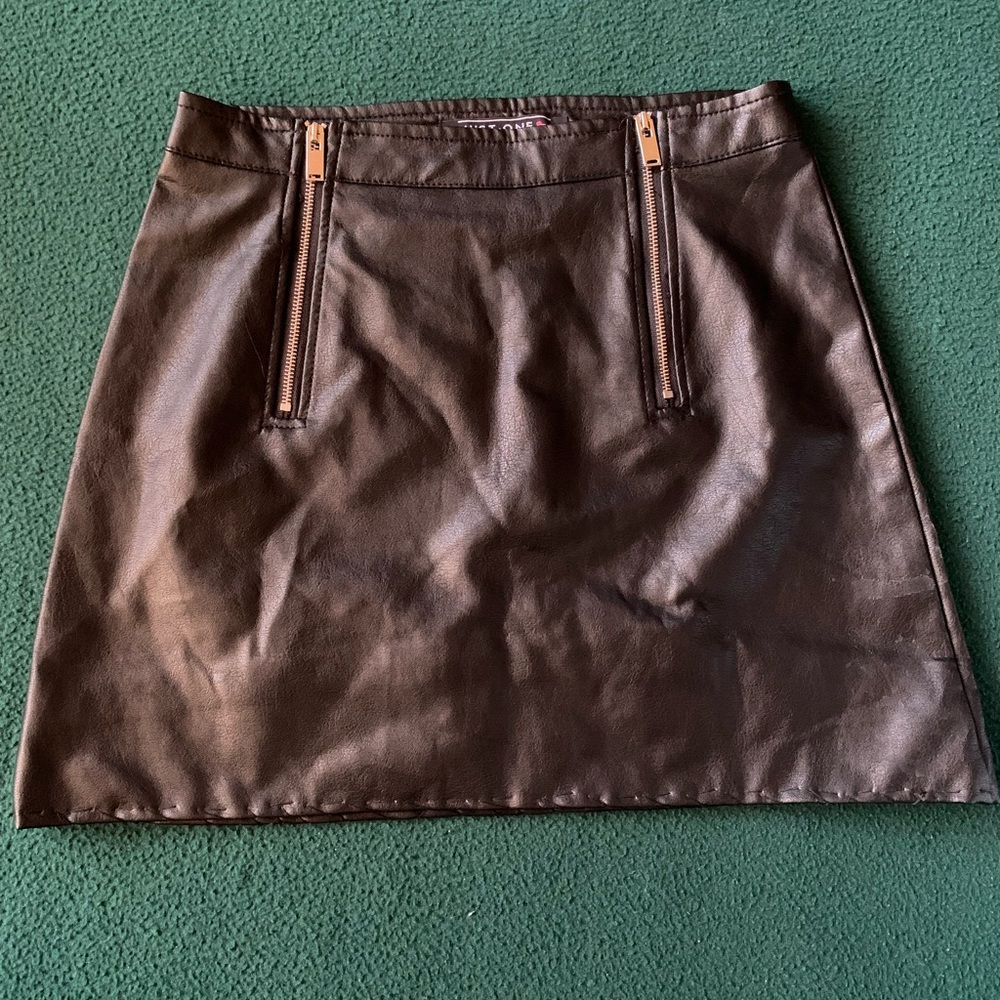 Black Leather Just One Skirt